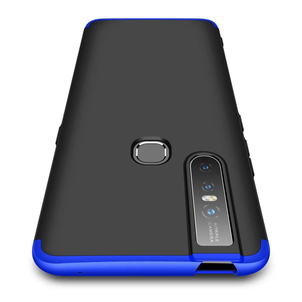 For VIVO S1/V15 Ultra Slim PC Back Cover Non-slip Shockproof 360 Degree Full Protective Case Red black red