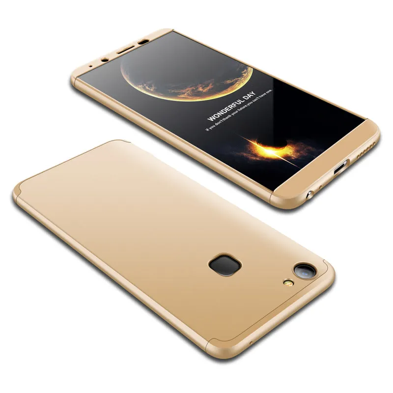 For VIVO V7 plus/Y75S/Y79 3 in 1 360 Degree Non-slip Shockproof Full Protective Case blue