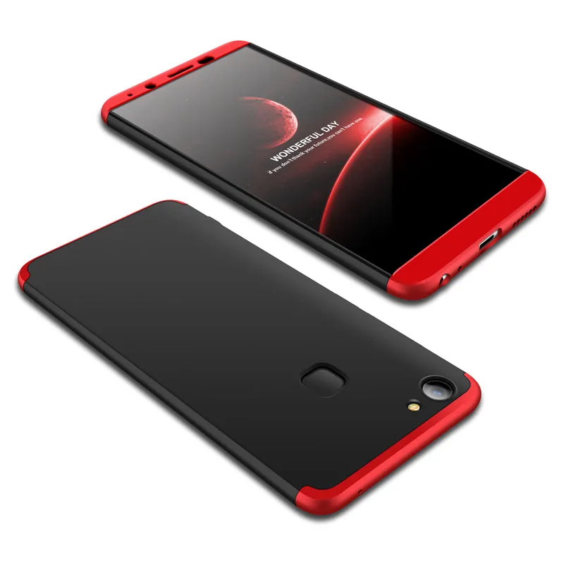 For VIVO V7 plus/Y75S/Y79 3 in 1 360 Degree Non-slip Shockproof Full Protective Case blue