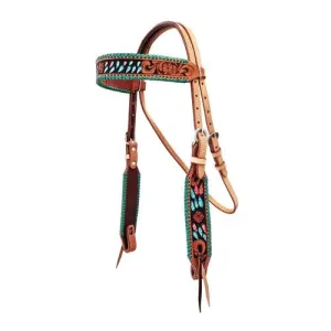Fort Worth Cactus Turquoise Headstall (FOR20-0081)
