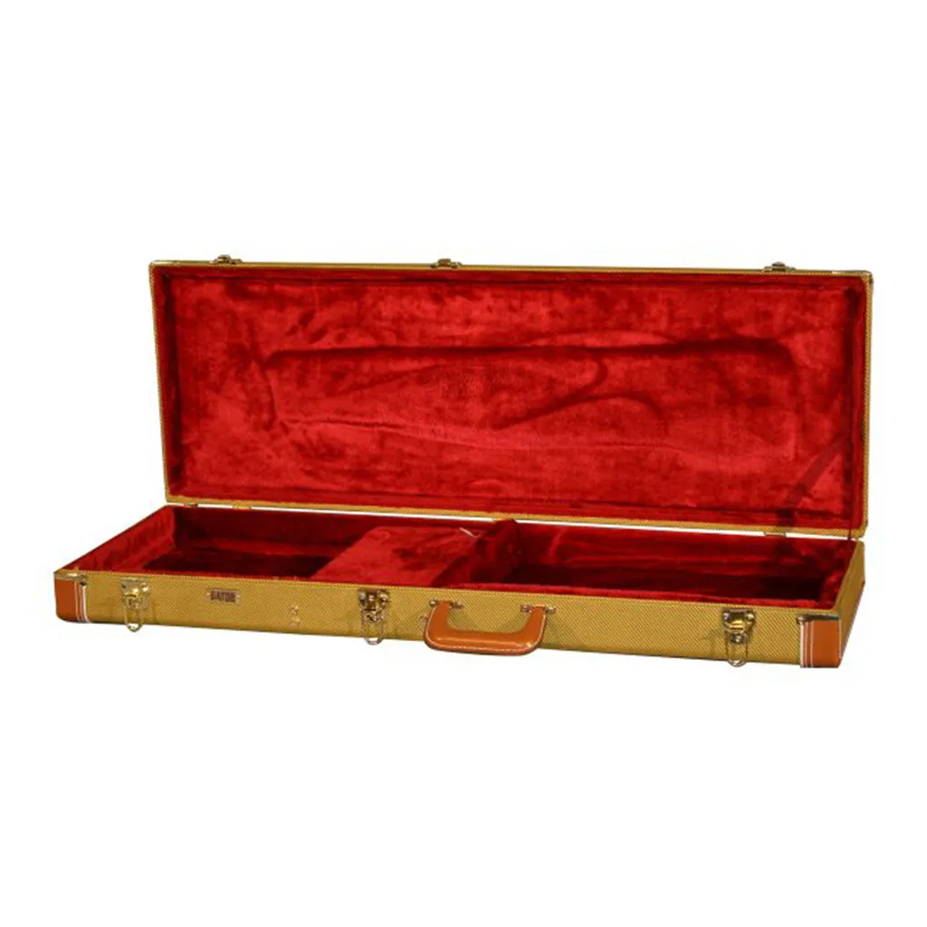 Gator GW-Electric-TW Electric Guitar Deluxe Wood Case, Tweed