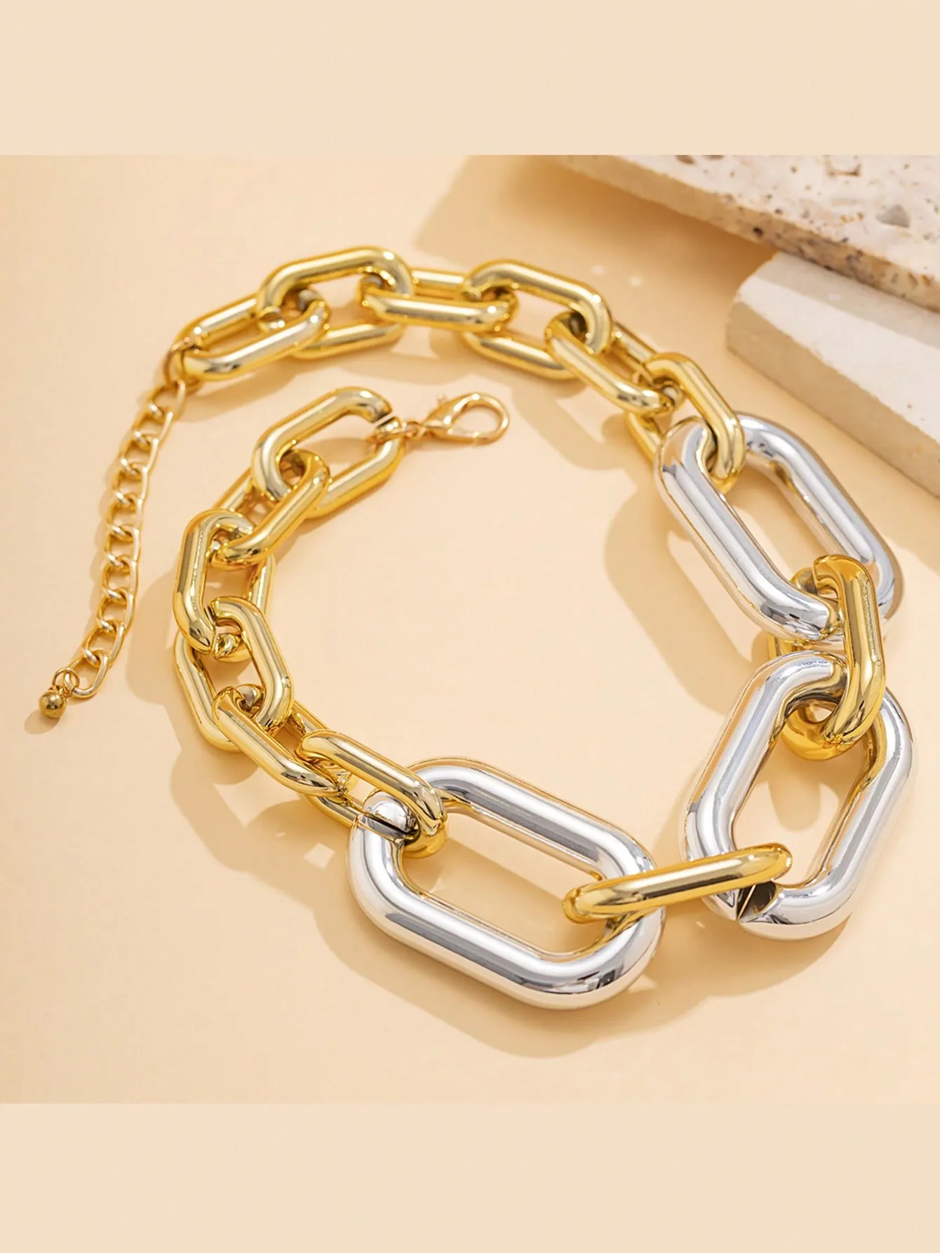 Geometric Clasp Minimalist Necklace