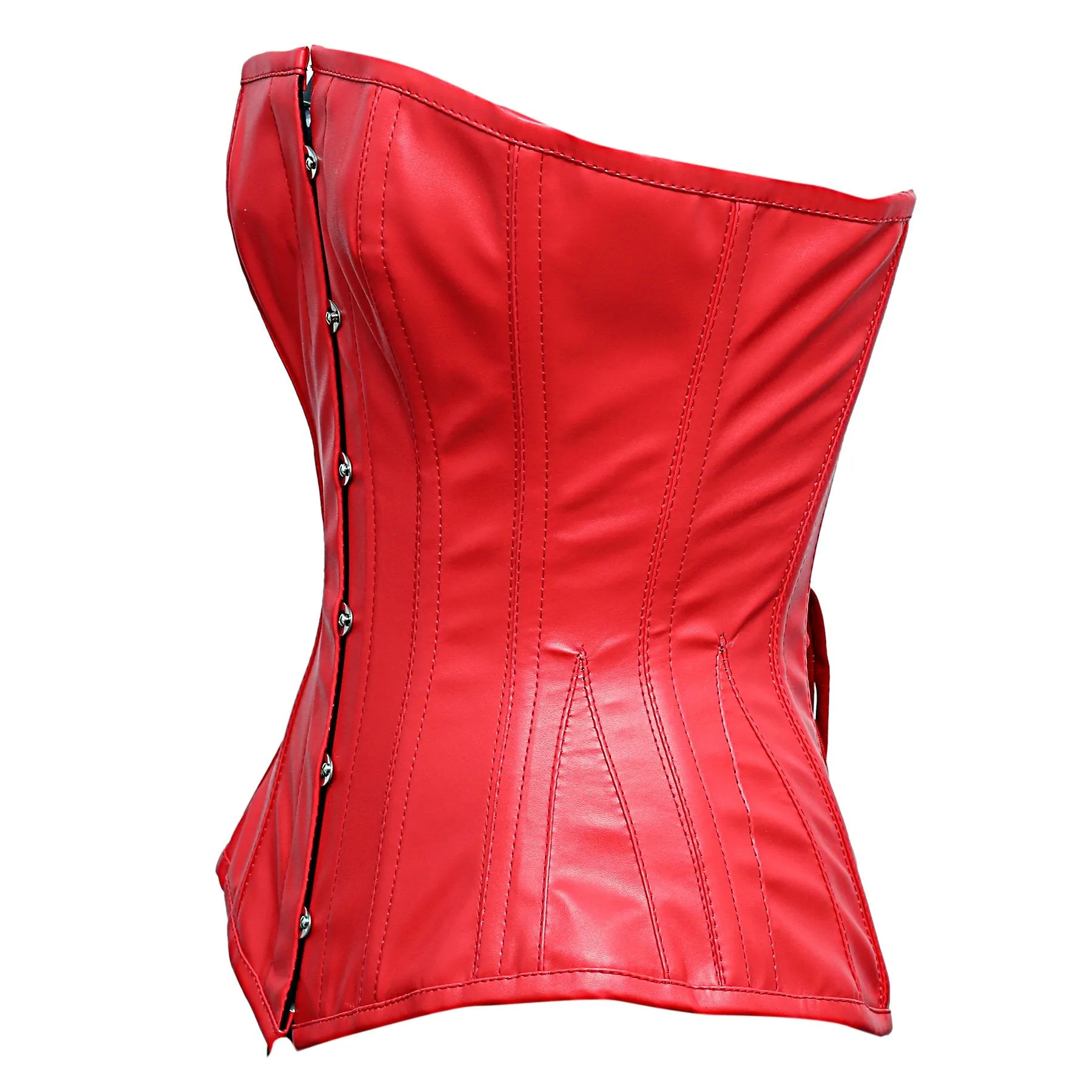 Giggs Steel Boned Red Sheep Nappa Leather Corset