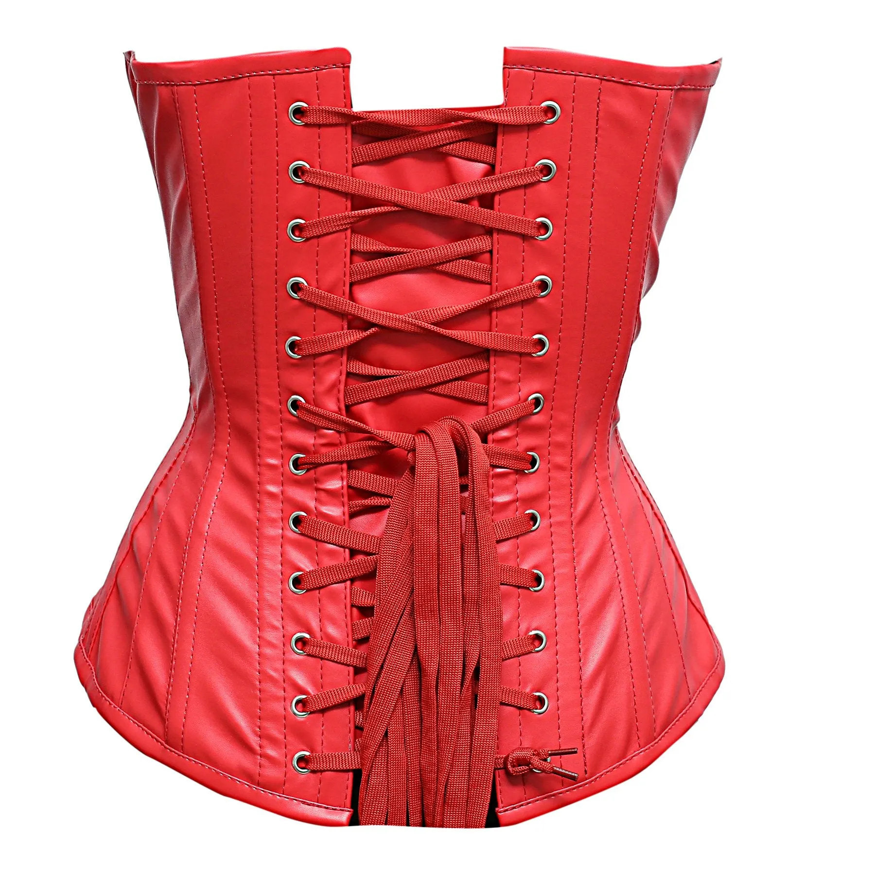 Giggs Steel Boned Red Sheep Nappa Leather Corset