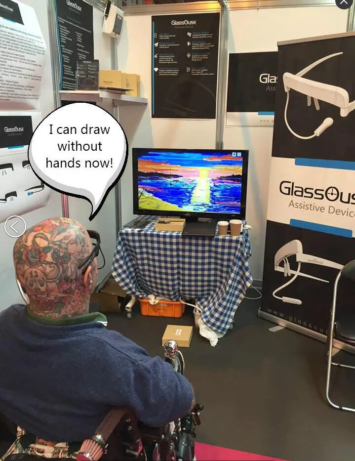 GlassOuse v1.4 Bluetooth Hands-Free Head Motion Mouse