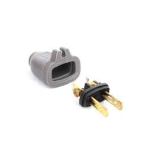 Grey Male Wire Plug With Grip
