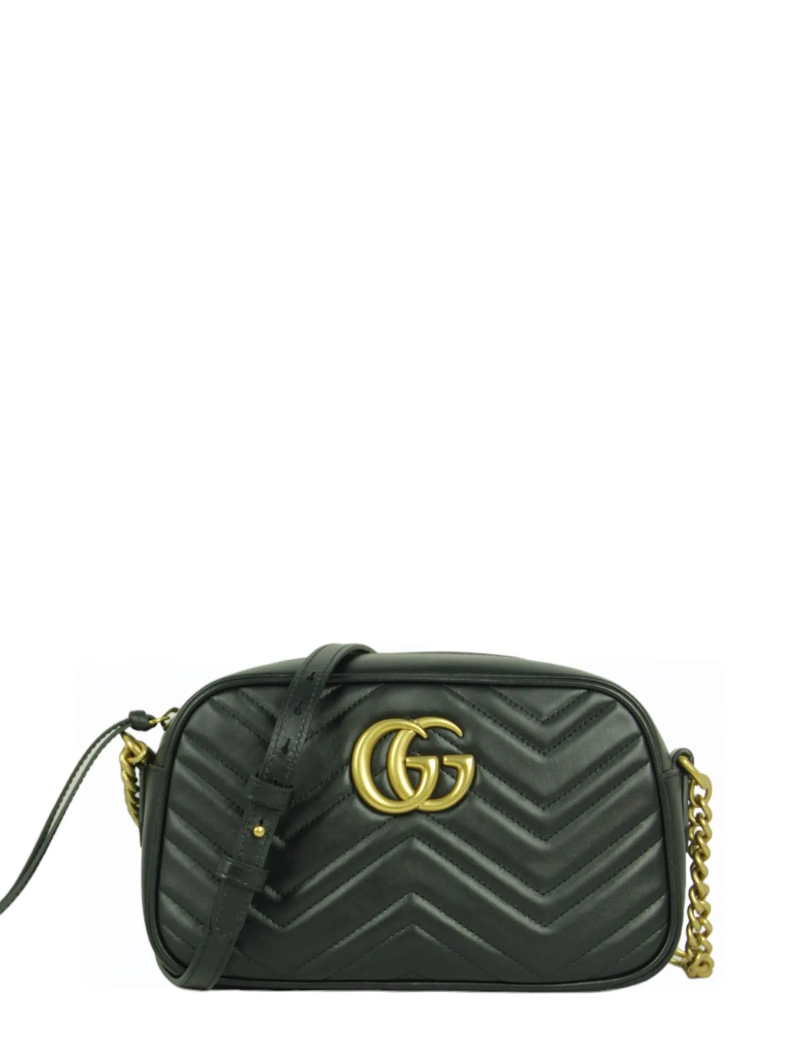 Gucci Black GG Small Marmont Crossbody Bag