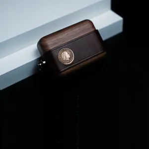 Handmade Brown Leather Wood AirPods Pro Case Custom Leather AirPods Pro Case Airpod Case Cover