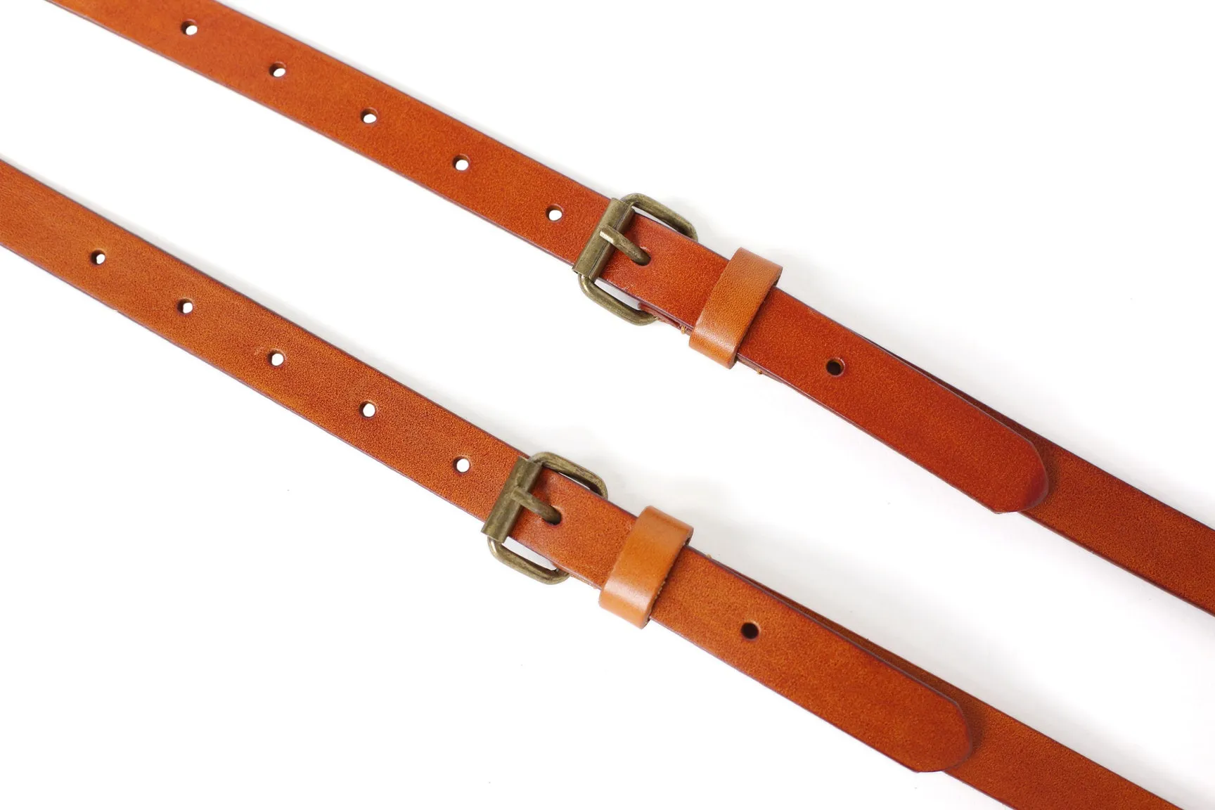 Handmade Mens Leather Suspenders, Wedding Suspenders for Groomsman with Hook Clips