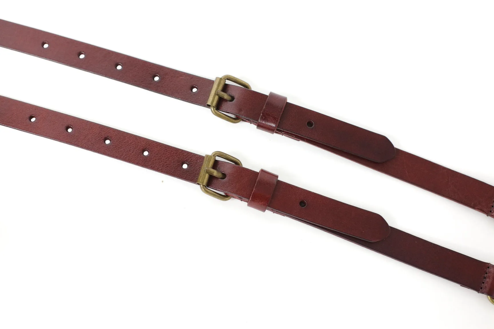 Handmade Mens Leather Suspenders, Wedding Suspenders for Groomsman with Hook Clips