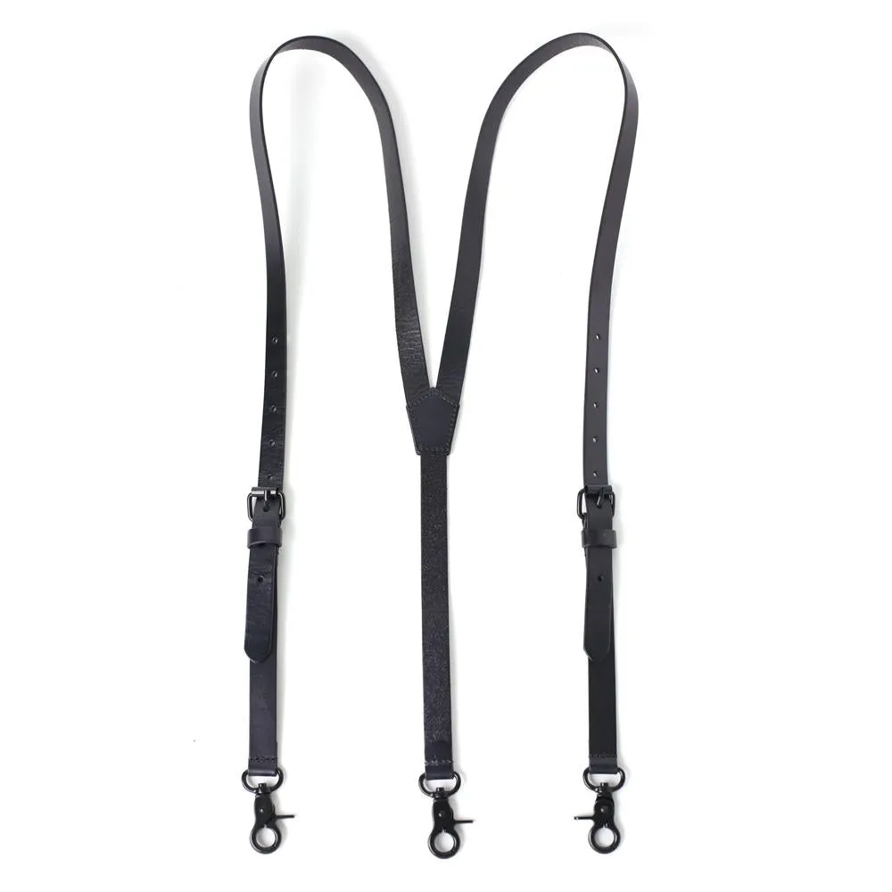 Handmade Mens Leather Suspenders, Wedding Suspenders for Groomsman with Hook Clips