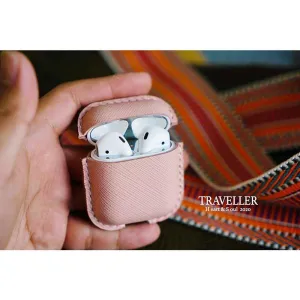 Handmade Pink Leather AirPods 1,2 Cases Leather AirPods Case 1,2 Airpod Case Cover