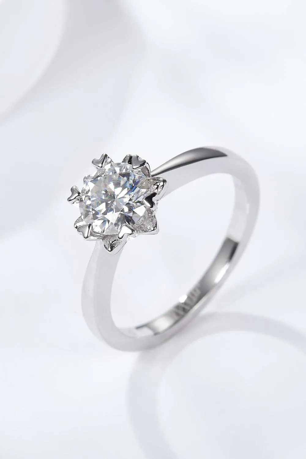 Hazel Blues® | 925 Sterling Silver Solitaire Moissanite Ring