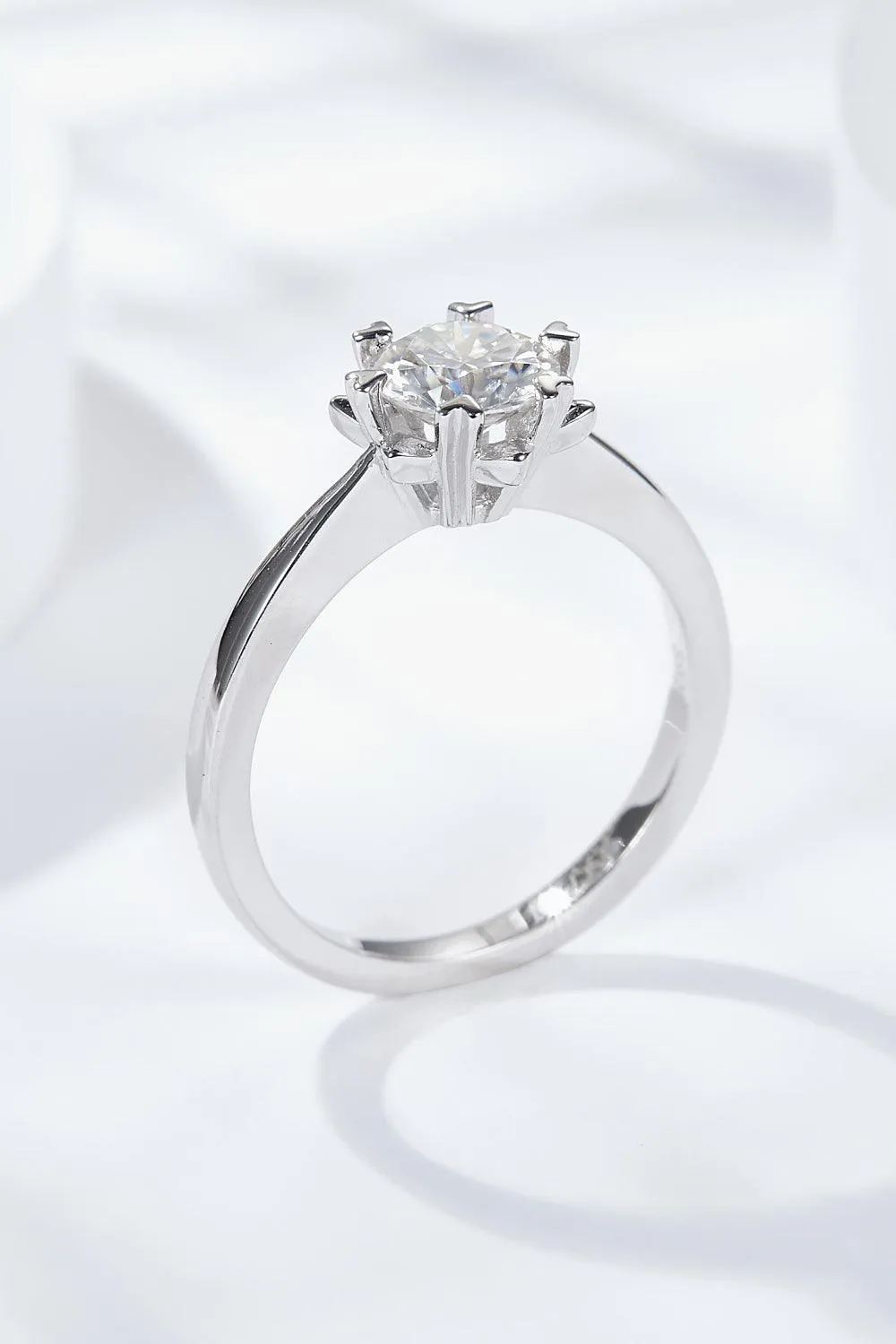 Hazel Blues® | 925 Sterling Silver Solitaire Moissanite Ring