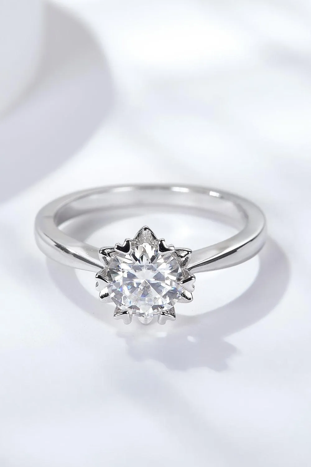 Hazel Blues® | 925 Sterling Silver Solitaire Moissanite Ring