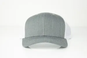 HEATHER GRAY AND WHITE MESH SNAPBACK HAT