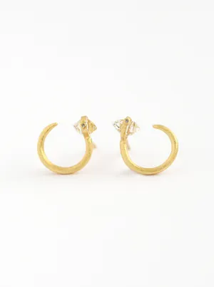 Herkimer  Diamond Minimalist Stud Earring