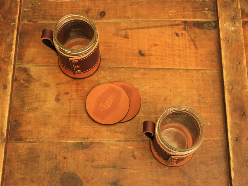 Holdster Fist Leather Coasters