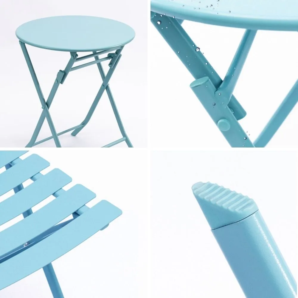 Homlly Ostoo Folding Outdoor Patio Balcony Table and Chairs