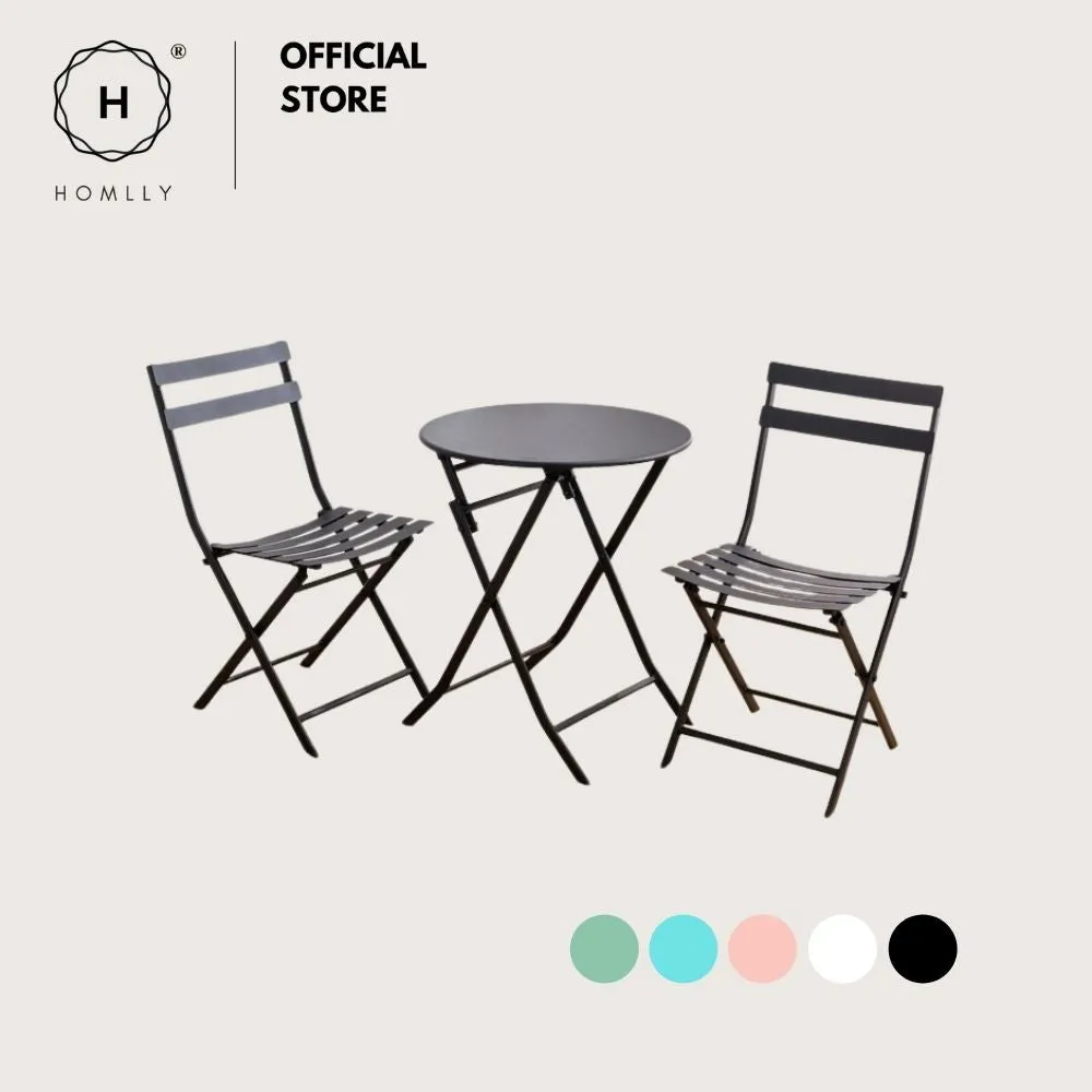 Homlly Ostoo Folding Outdoor Patio Balcony Table and Chairs