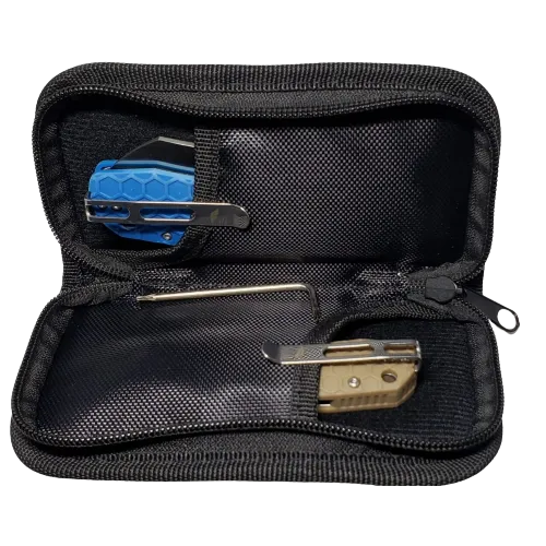 Honey Badger - Embroidered Black Zipper Pouch