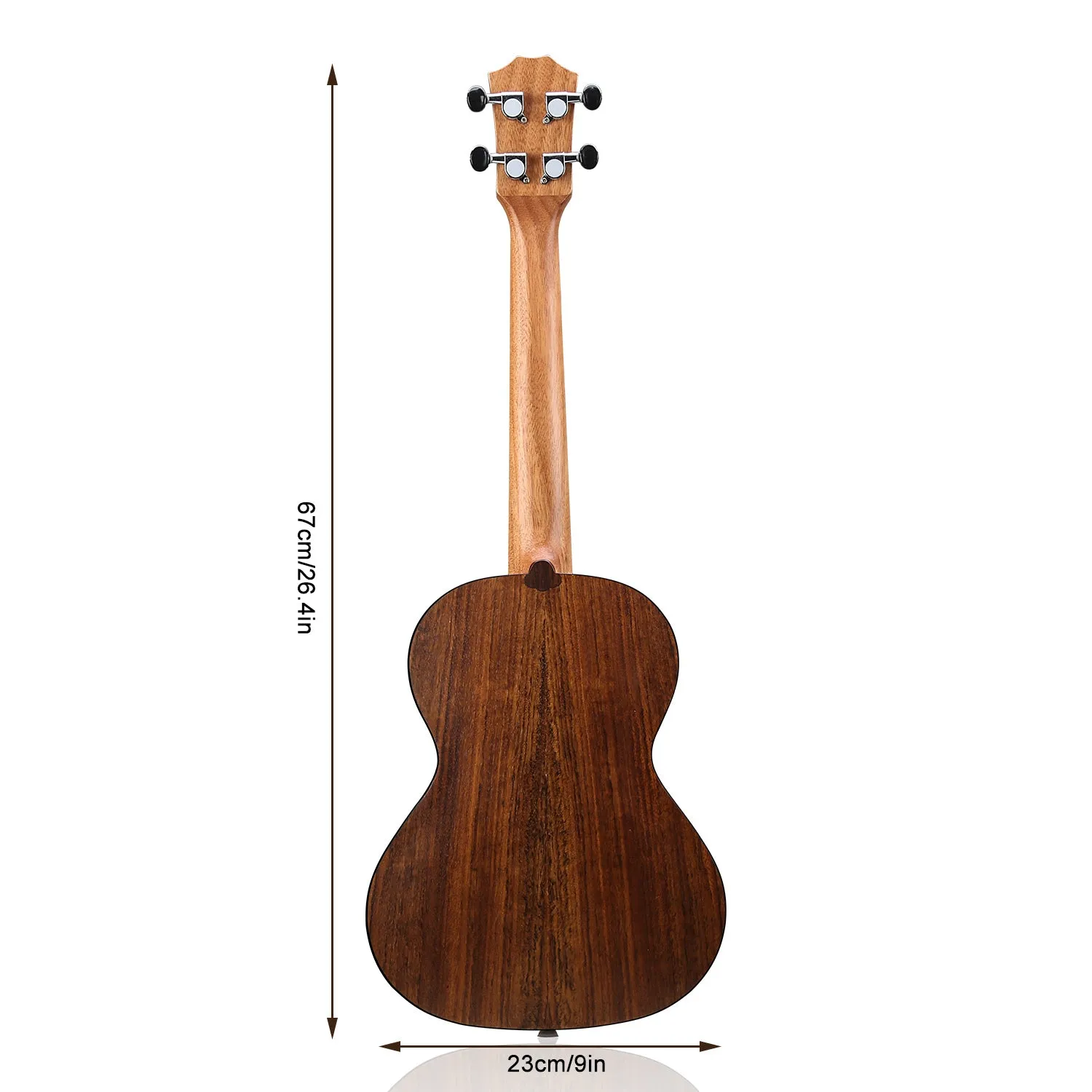 HRICANE Tenor Walnut Ukulele Ultra-thin Light for Travel