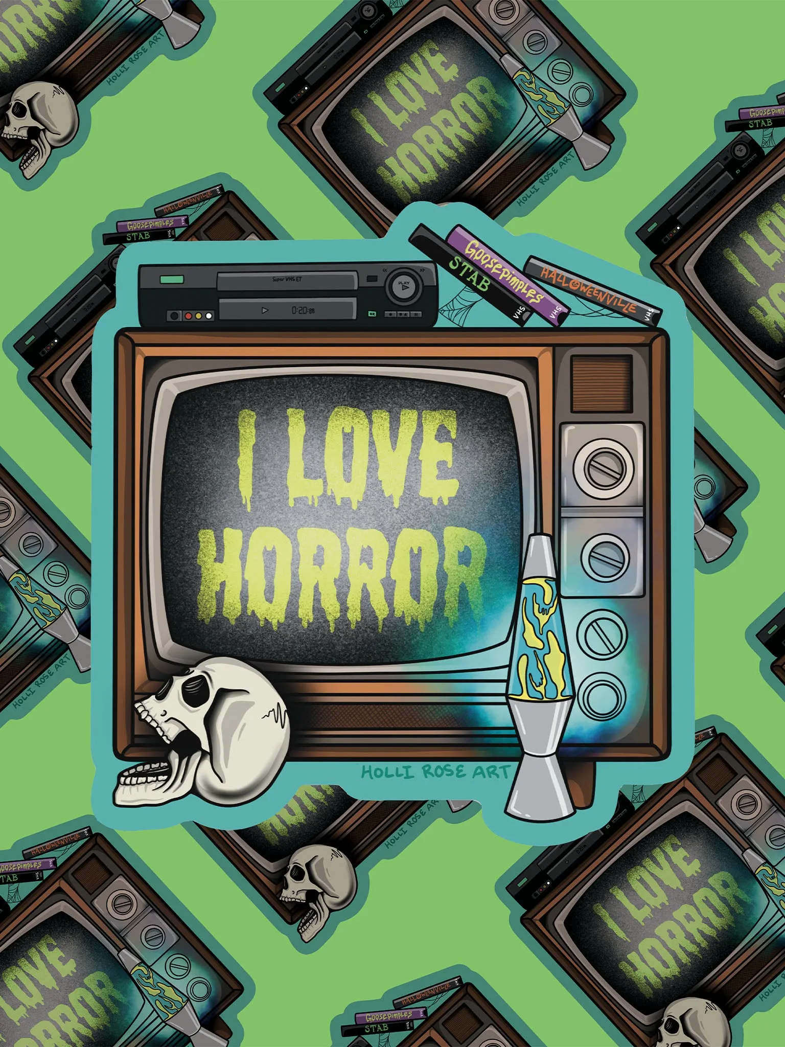 I Love Horror Sticker