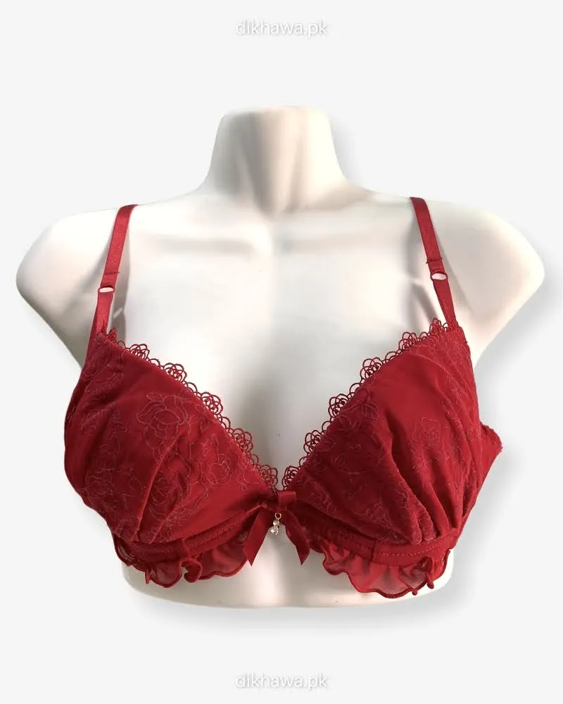 Imported Stocklot Branded  Net Pushup Bra - Underwired Bra  Non Padded Bra - Pack of 2