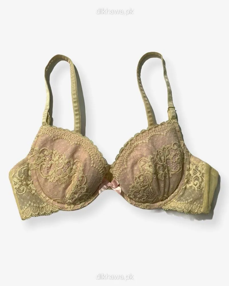 Imported Stocklot Branded  Net Pushup Bra - Underwired Bra  Non Padded Bra - Pack of 2