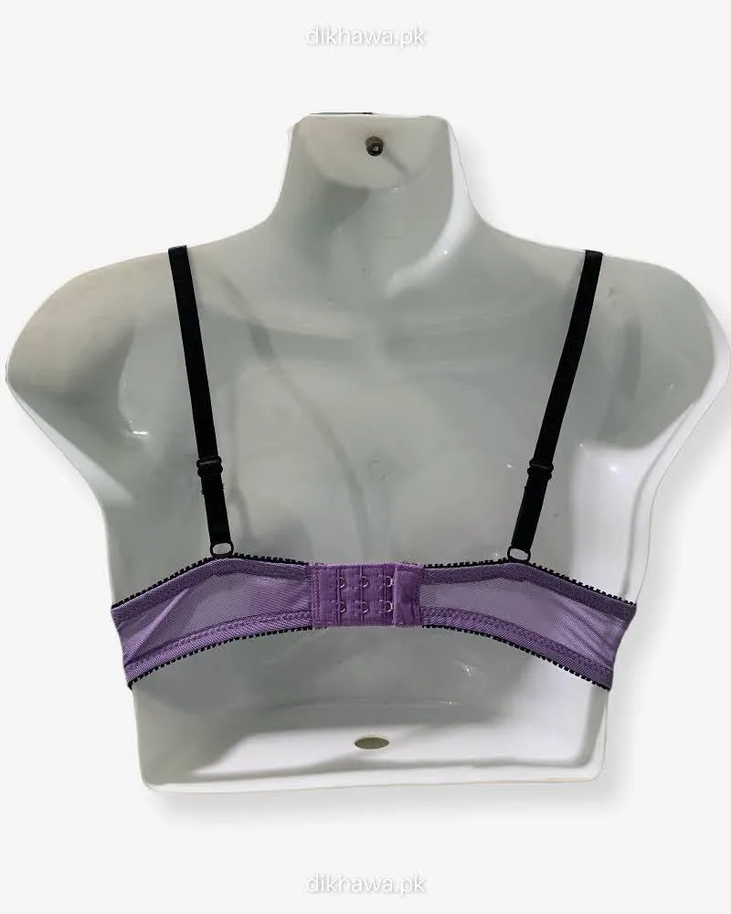 Imported Stocklot Branded  Net Pushup Bra - Underwired Bra  Non Padded Bra - Pack of 2