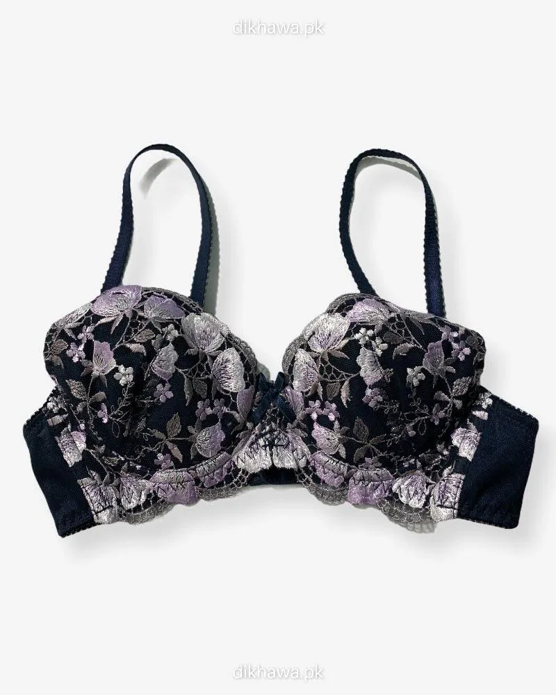 Imported Stocklot Branded  Net Pushup Bra - Underwired Bra  Non Padded Bra - Pack of 2