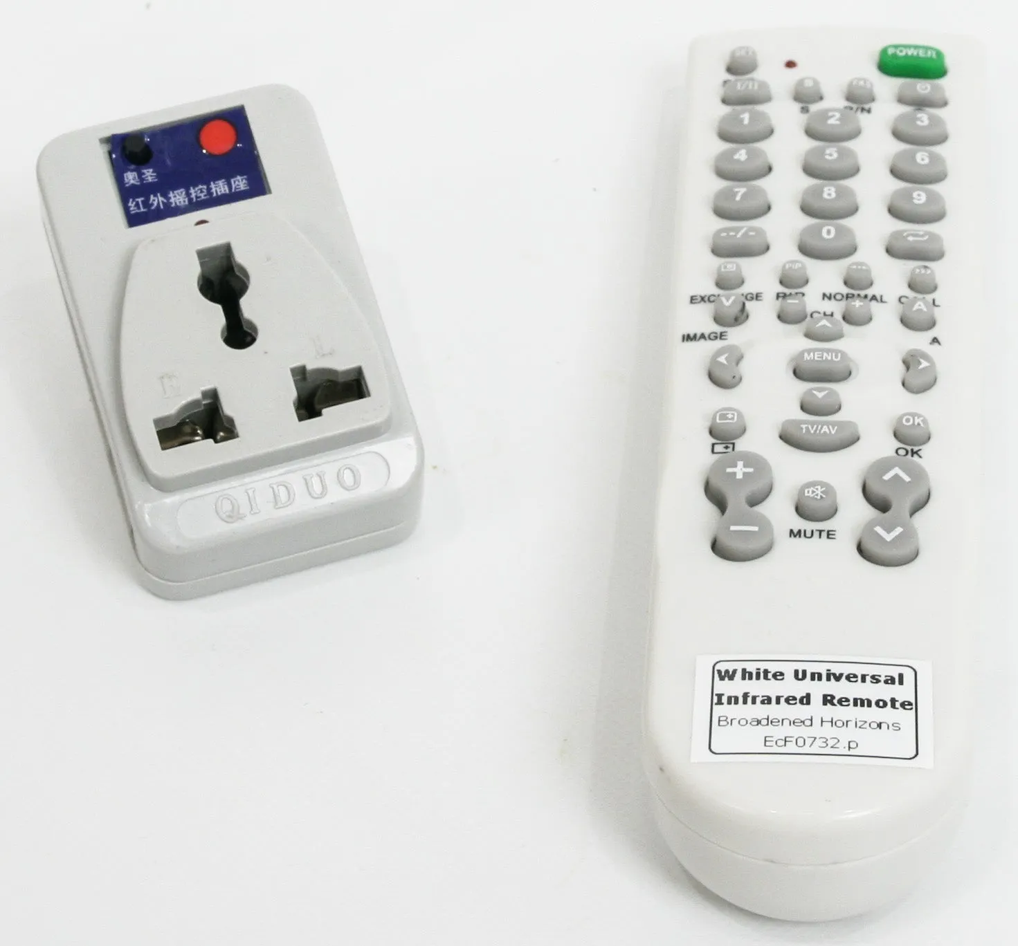Infrared ECU 220VAC Wall Outlet Controller with Remote