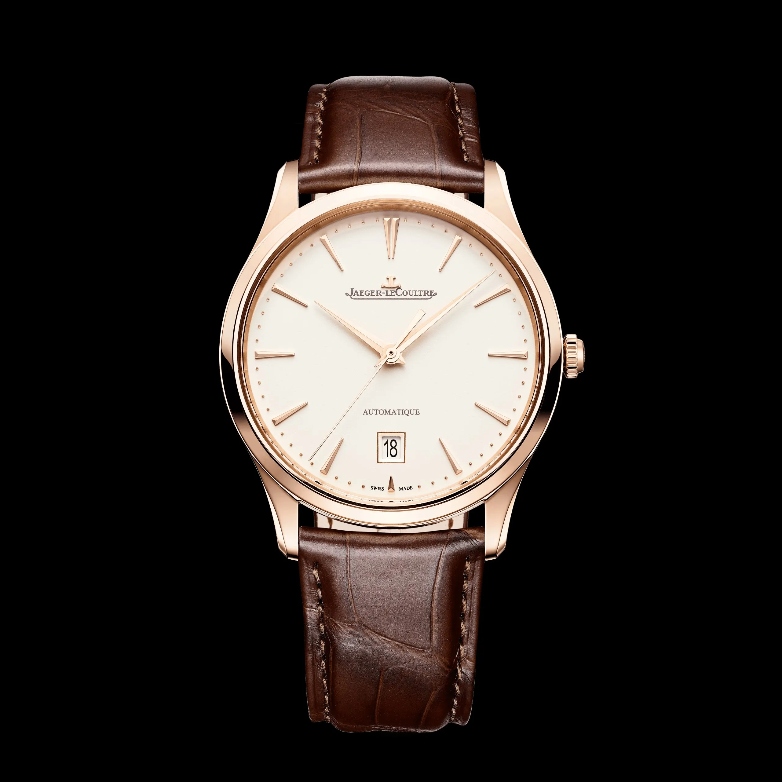 Jaeger-LeCoultre Master Ultra Thin Date Watch, 39mm Eggshell Dial, Q1232510