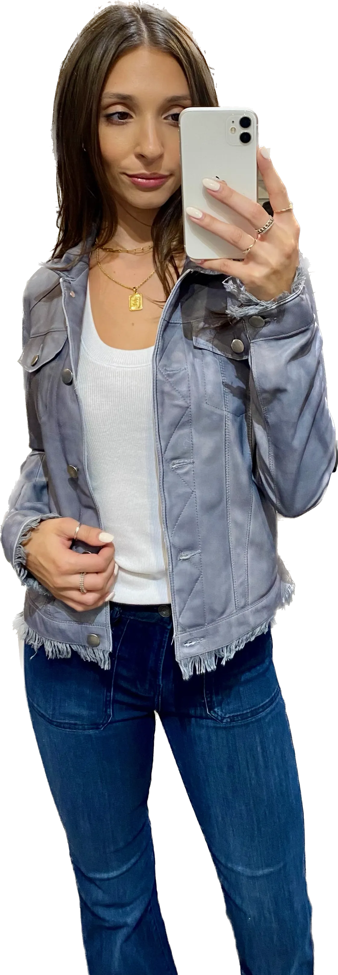 Jakett Alexa Patina Leather Jacket