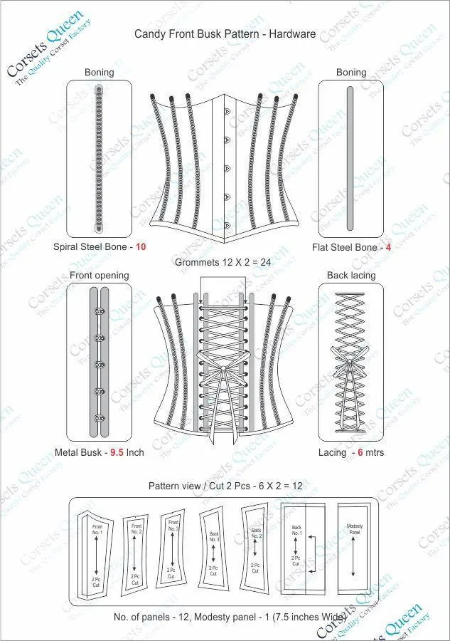 Janssen Underbust Corset In Tissue Flocking