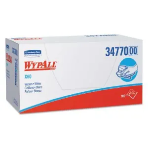 Kimberly-Clark Professional X60 Wiper, Small Roll, 19-3/5 in x 13-2/5 in, Blue, 130/Roll, 35431