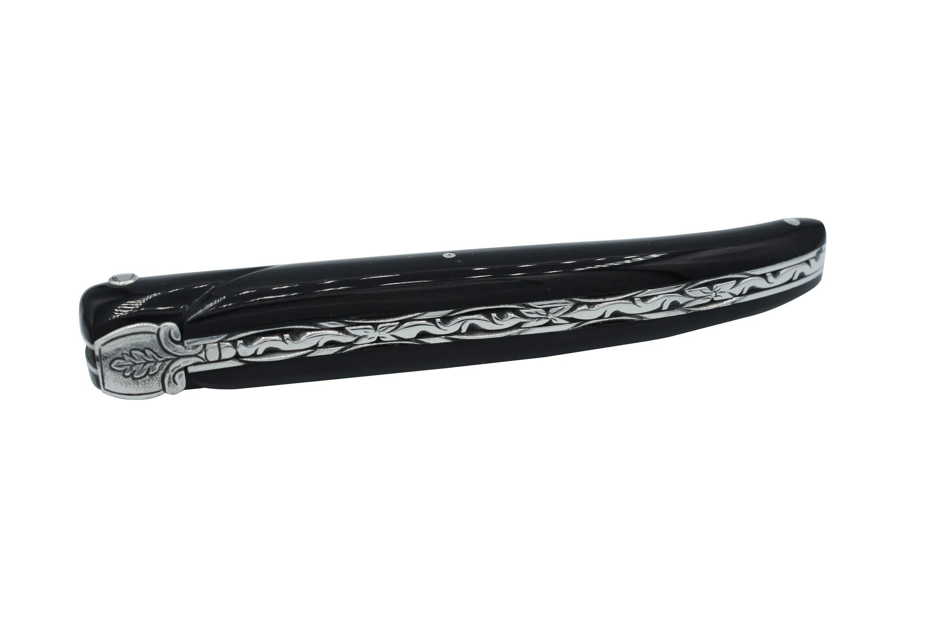 Laguiole en Aubrac Handcrafted Limited Edition Rough Forged Blade Multipurpose Knife, Full Buffalo Handle & Oak Leaf Bee, 4.75 inches