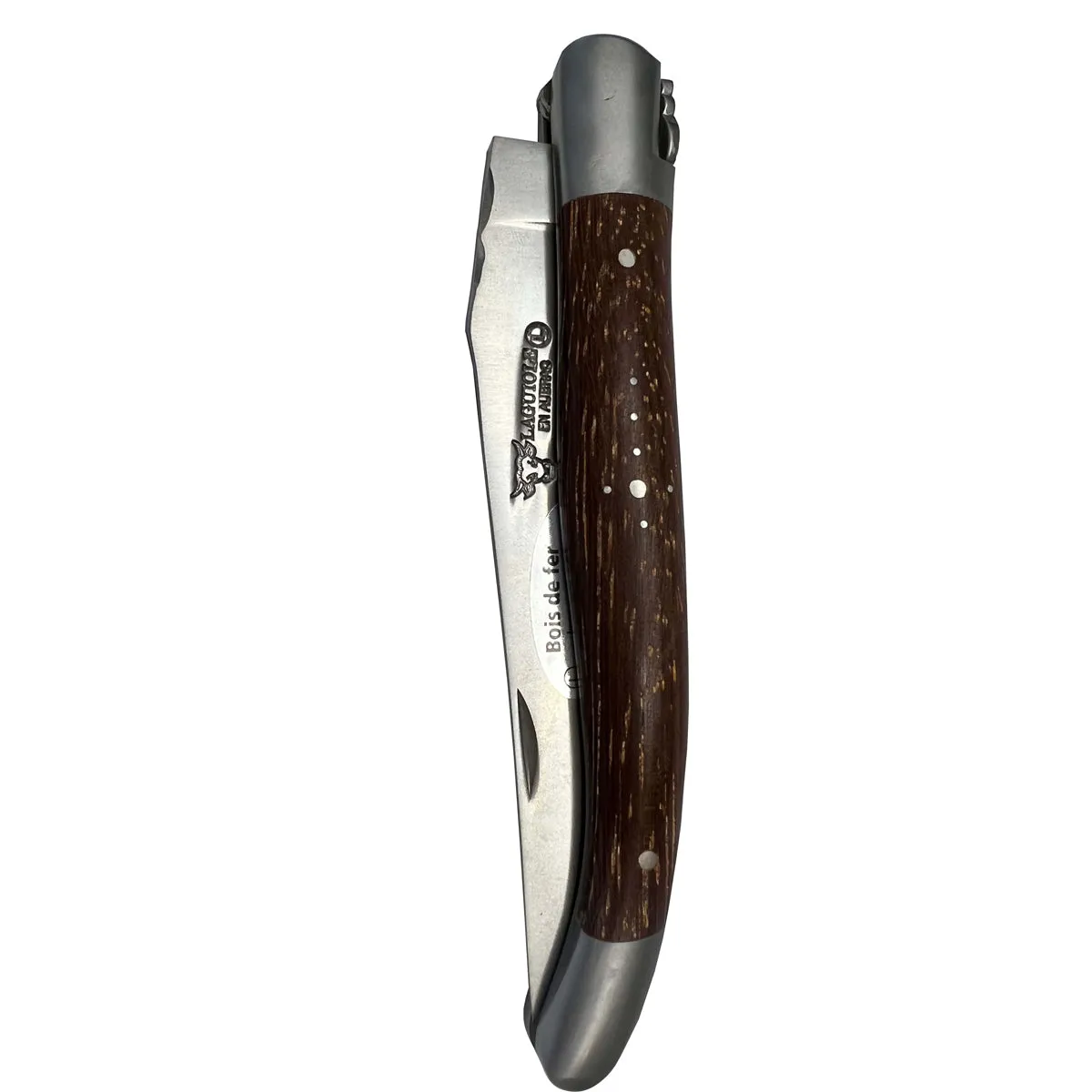 Laguiole en Aubrac Handcrafted Plates Multipurpose Knife, Iron Wood Handle, 4.75-Inches
