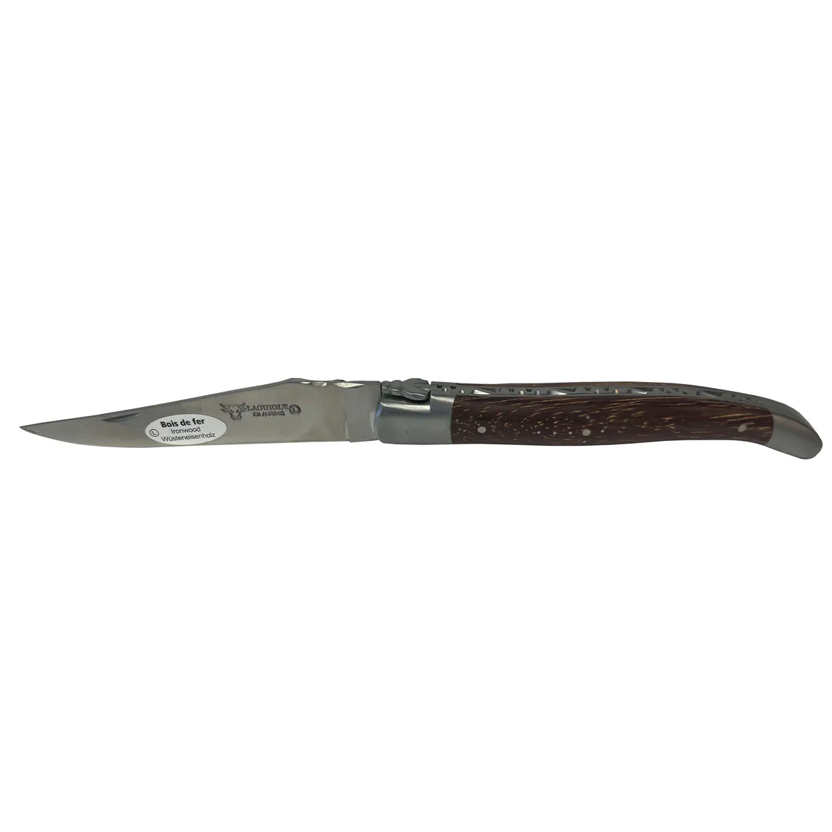 Laguiole en Aubrac Handcrafted Plates Multipurpose Knife, Iron Wood Handle, 4.75-Inches