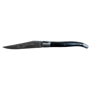 Laguiole en Aubrac Luxury Handcrafted Multipurpose Knife with Ebony Wood Handle, 4.75-Inches
