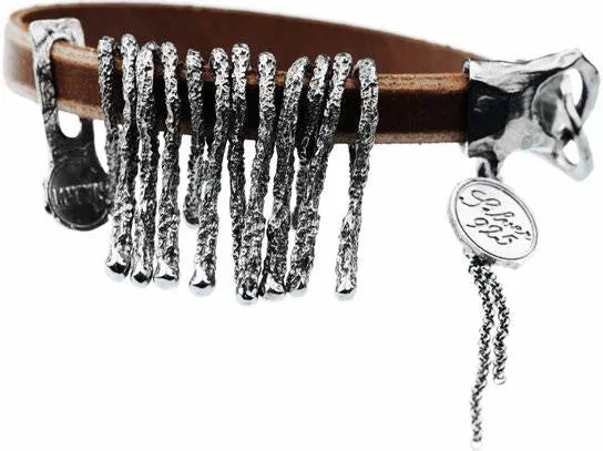 Leather & Silver Bracelet