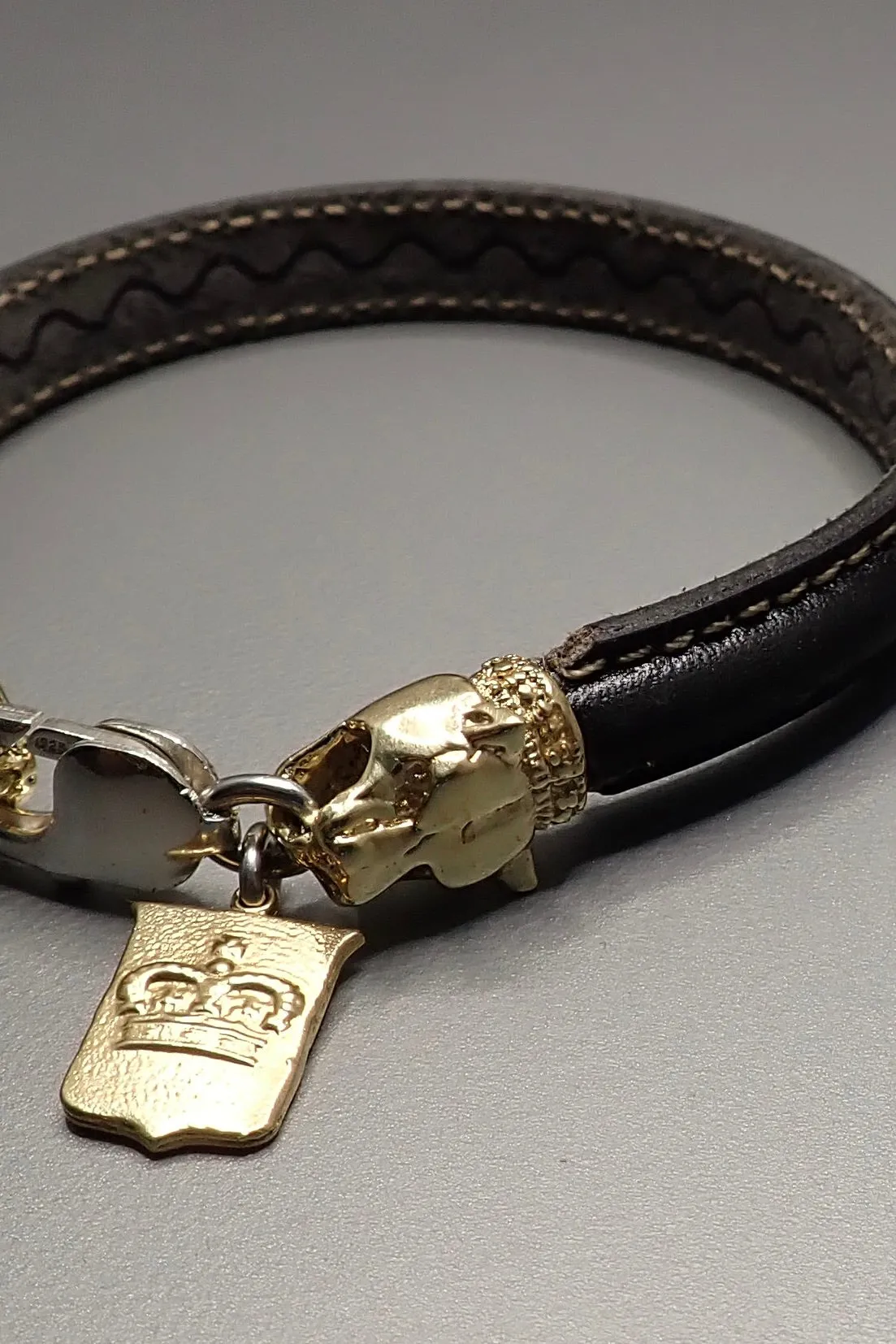 LEATHER LION BRACELET
