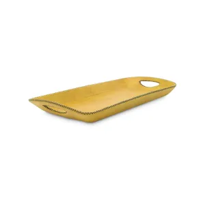 Leather Serving Tray 16" x 8"