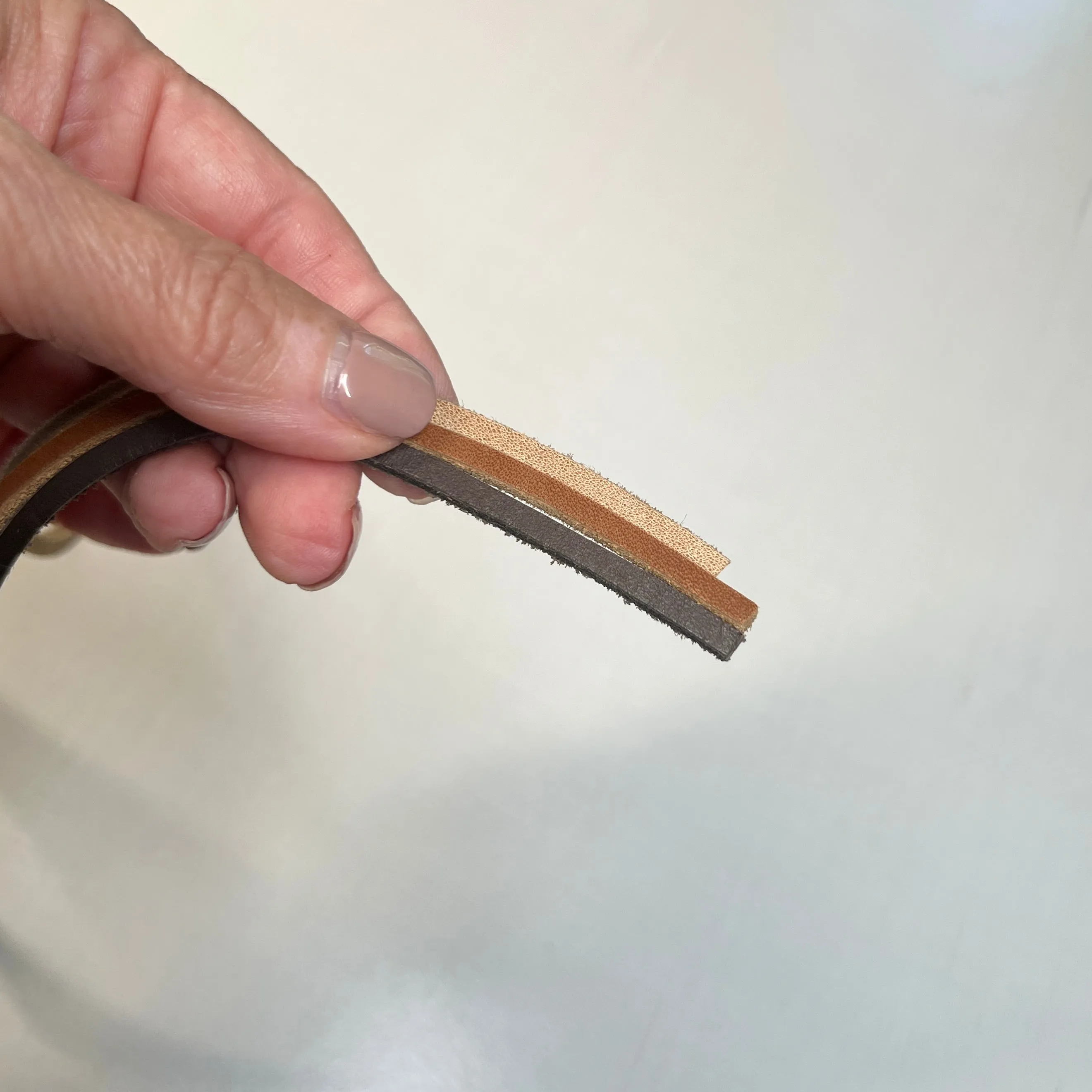 Leather String 5.5 Foot x 3 mm (Pale, Medium, or Dark Brown)