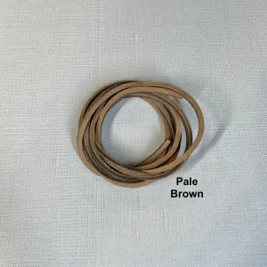 Leather String 5.5 Foot x 3 mm (Pale, Medium, or Dark Brown)