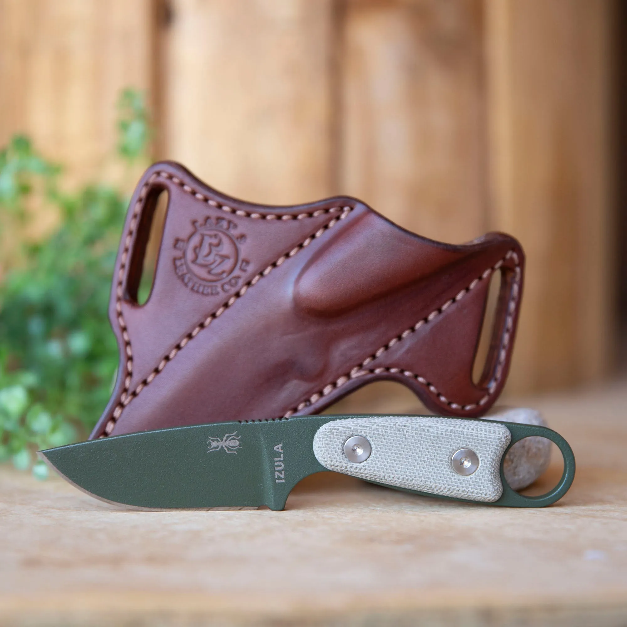Left Handed Esee Izula with 55 Scout Carry Sheath