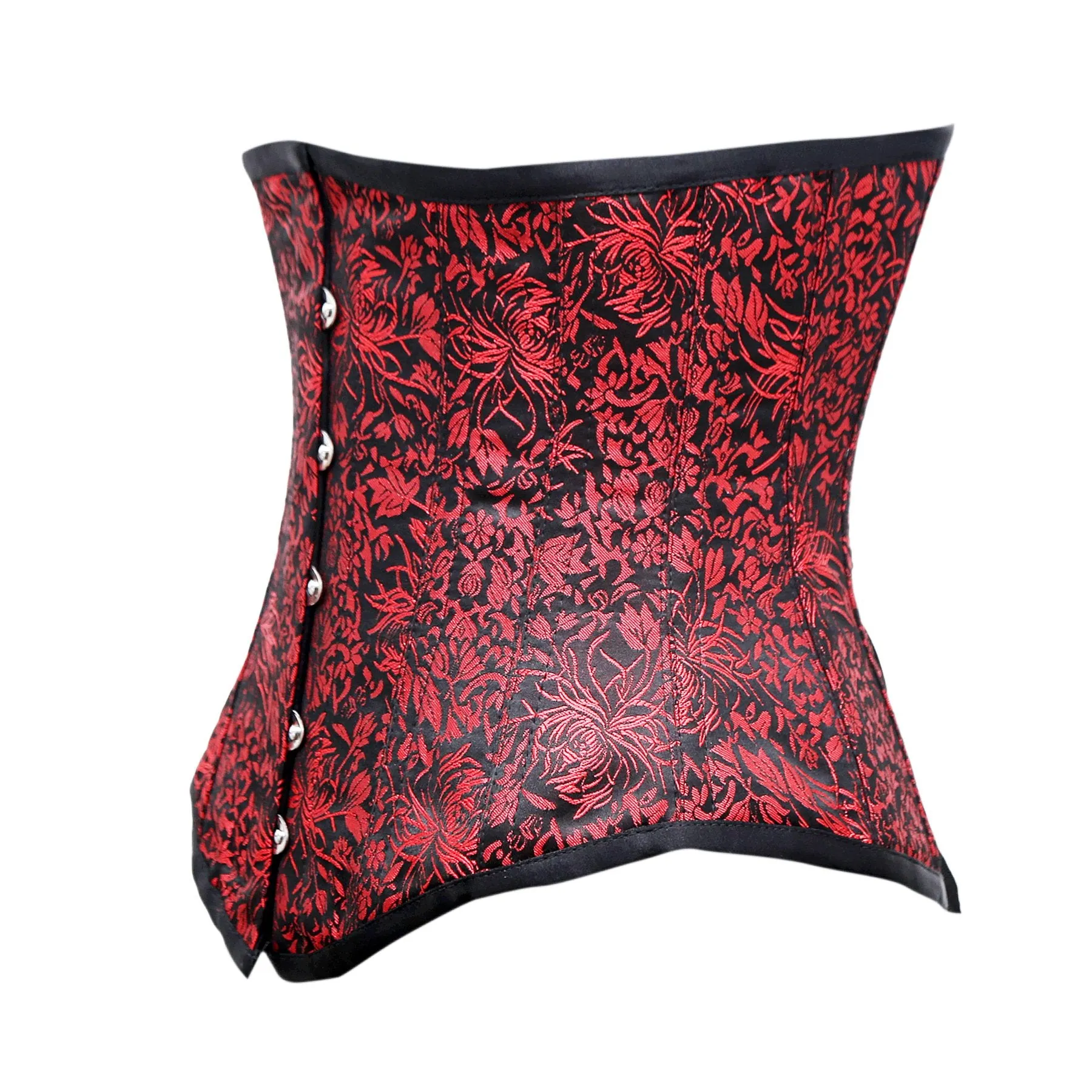 Liza Red Black Brocade Underbust Corset