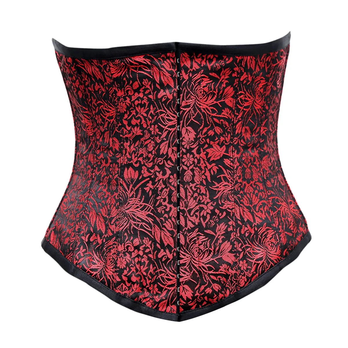 Liza Red Black Brocade Underbust Corset