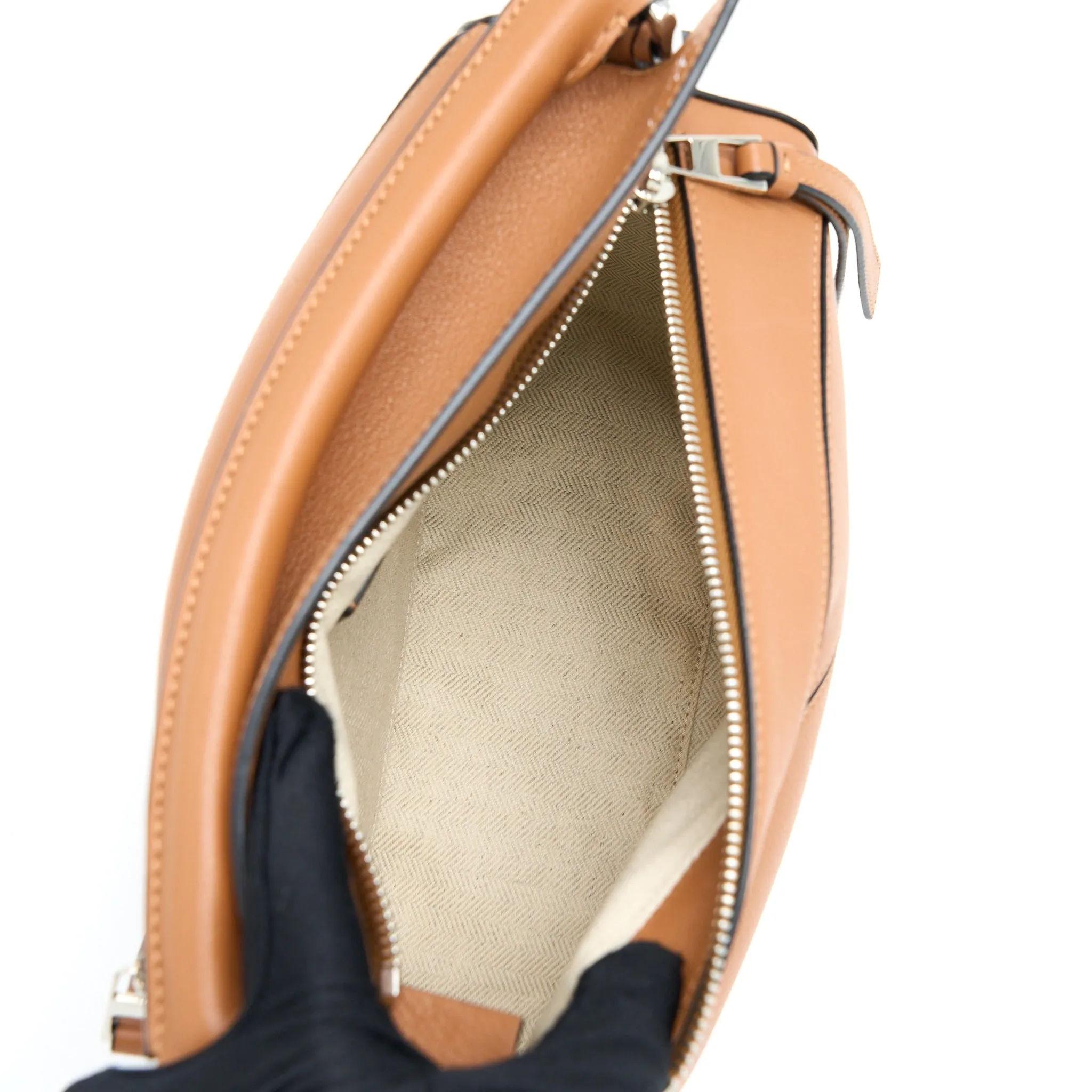Loewe Small Puzzle Bag Classic Calfskin Tan SHW
