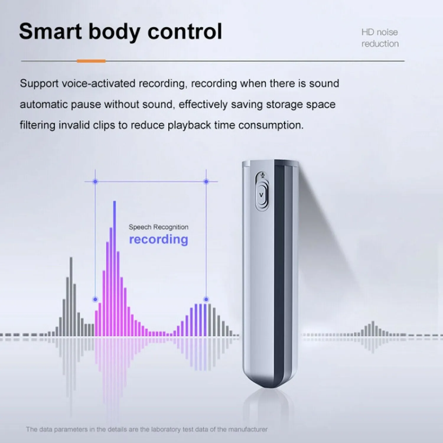 Long Battery Life (500 Hours) 8GB Voice Operated Sound Recorder High Quality 1536kbps